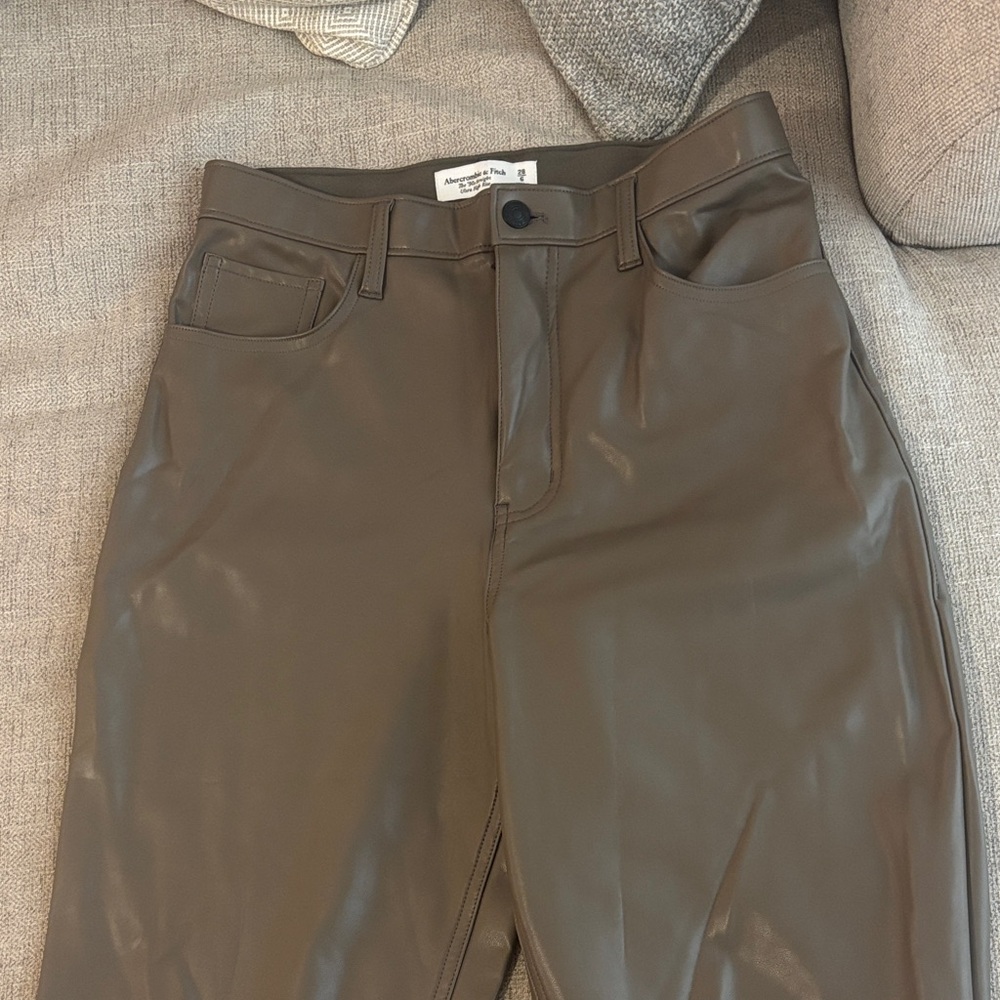 Abercrombie & Fitch Women's Brown Leather Pants